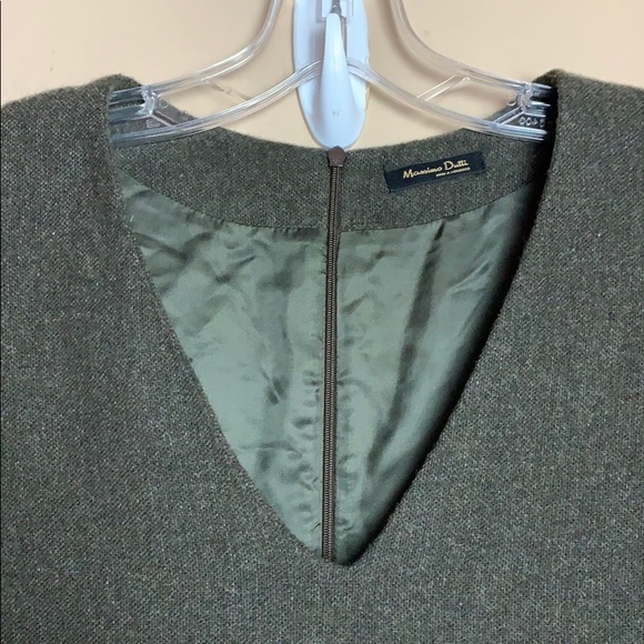 Massimo Dutti Talia Wool V Neck Shift Dress - Picture 2 of 8